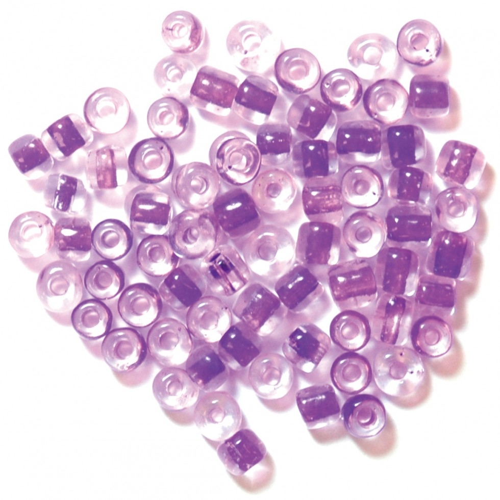 Craft Factory Glass E Beads Lilac