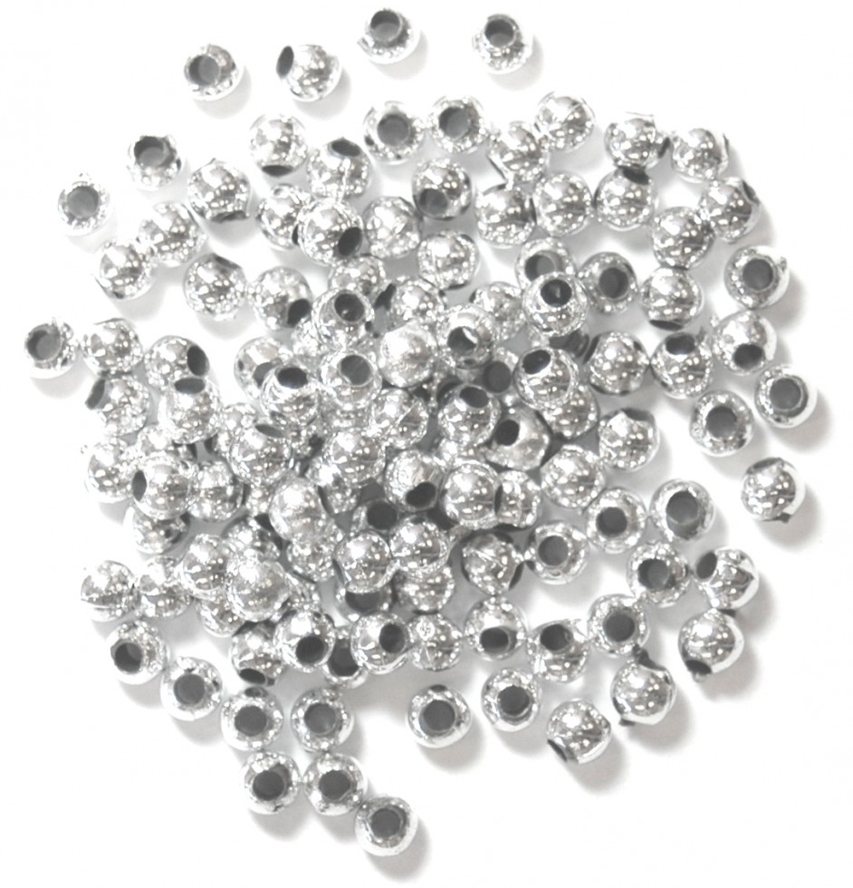 Craft Factory Round Pearl Beads Silver