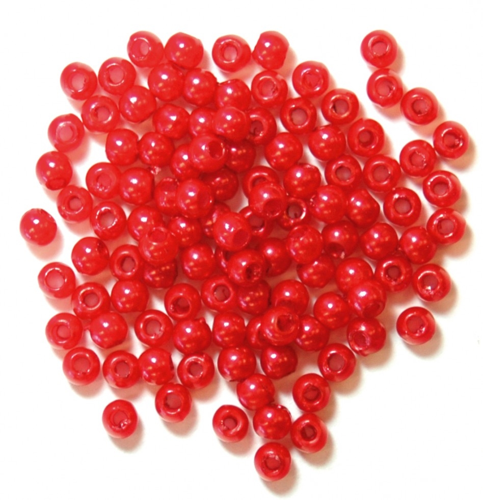 Craft Factory Round Pearl Beads Red