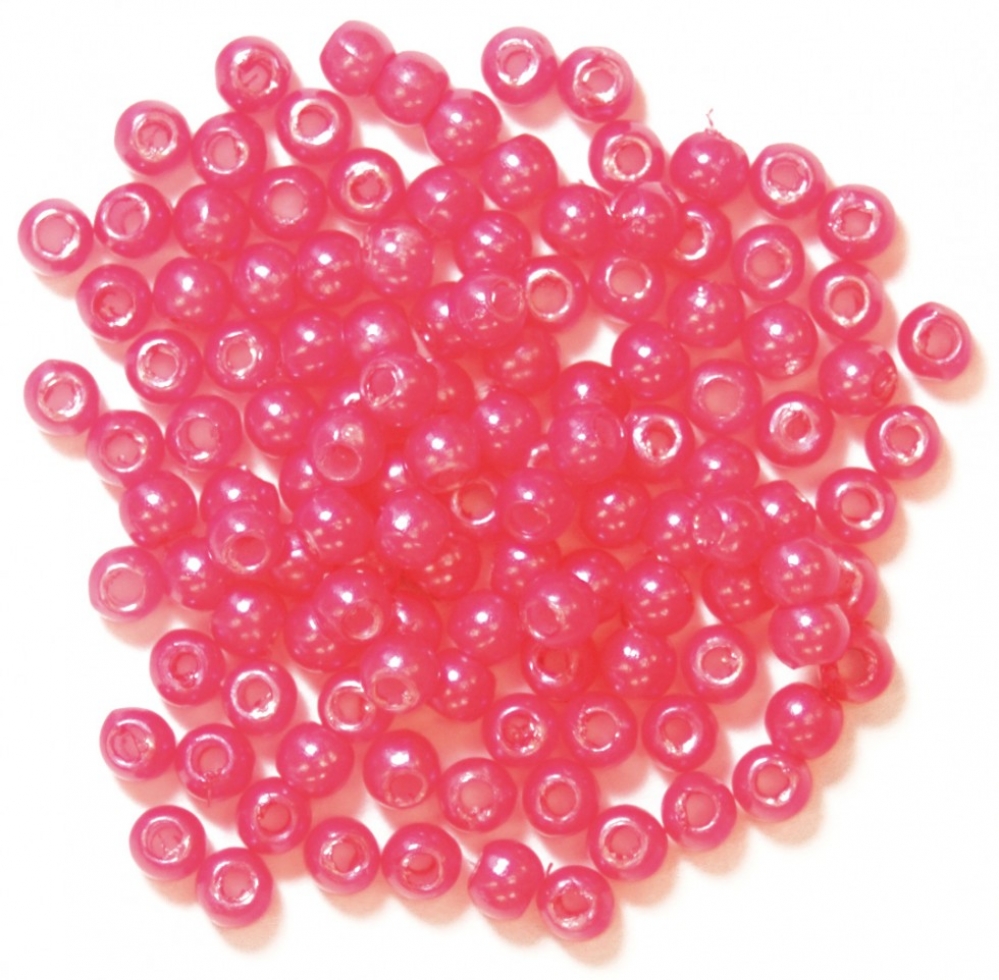 Craft Factory Round Pearl Beads Fuchsia
