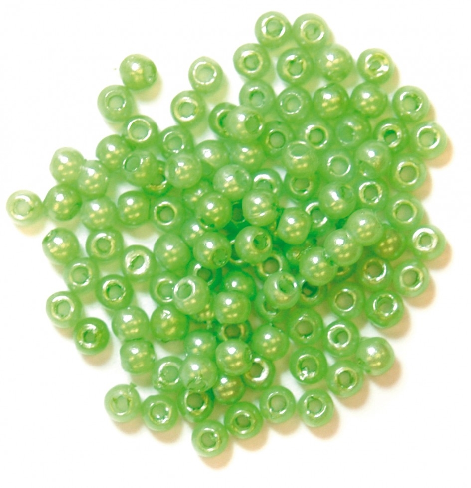 Craft Factory Round Pearl Beads Lime Green