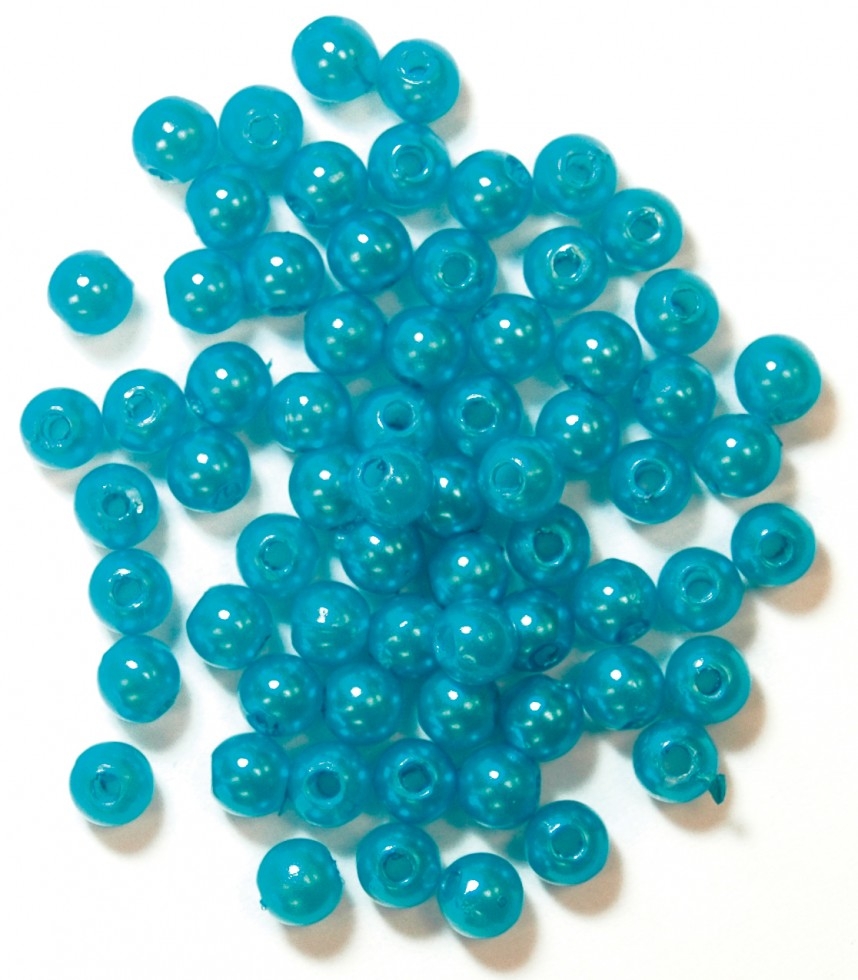 Craft Factory Round Pearl Beads Ice Blue