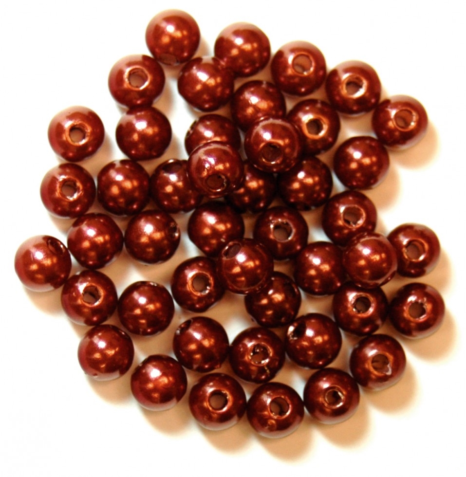 Craft Factory Round Pearl Beads Bronze
