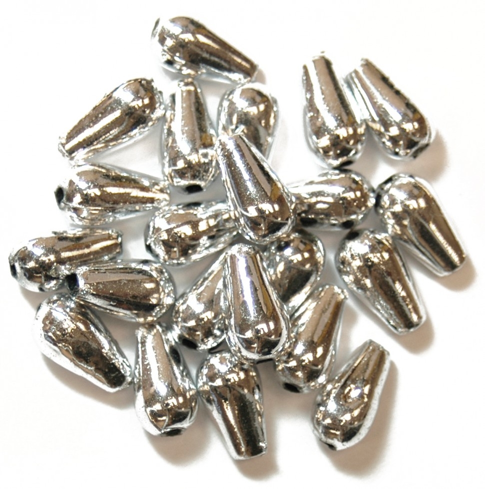 Craft Factory Oval Drop Pearl Beads Silver