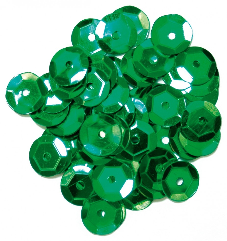 Craft Factory Round Cup Sequins Green