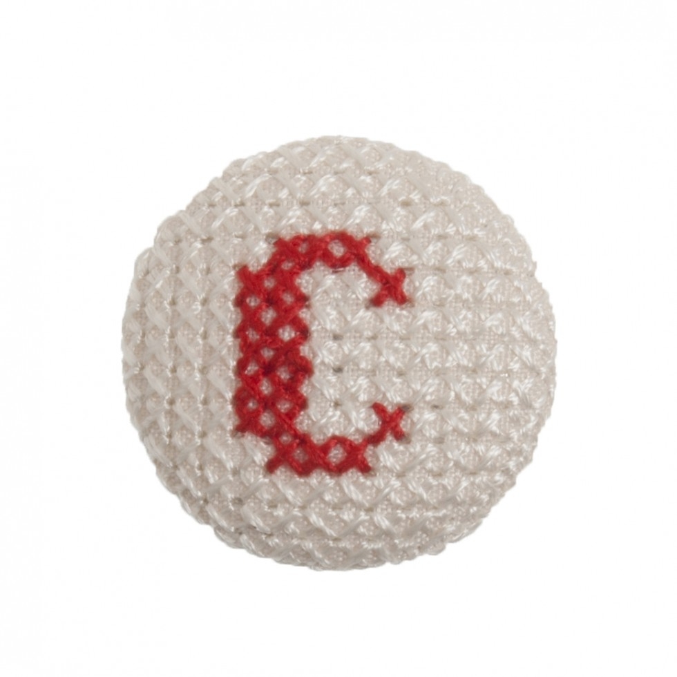 Trimits Cross Stitch Alphabet Buttons Red on White Letter C