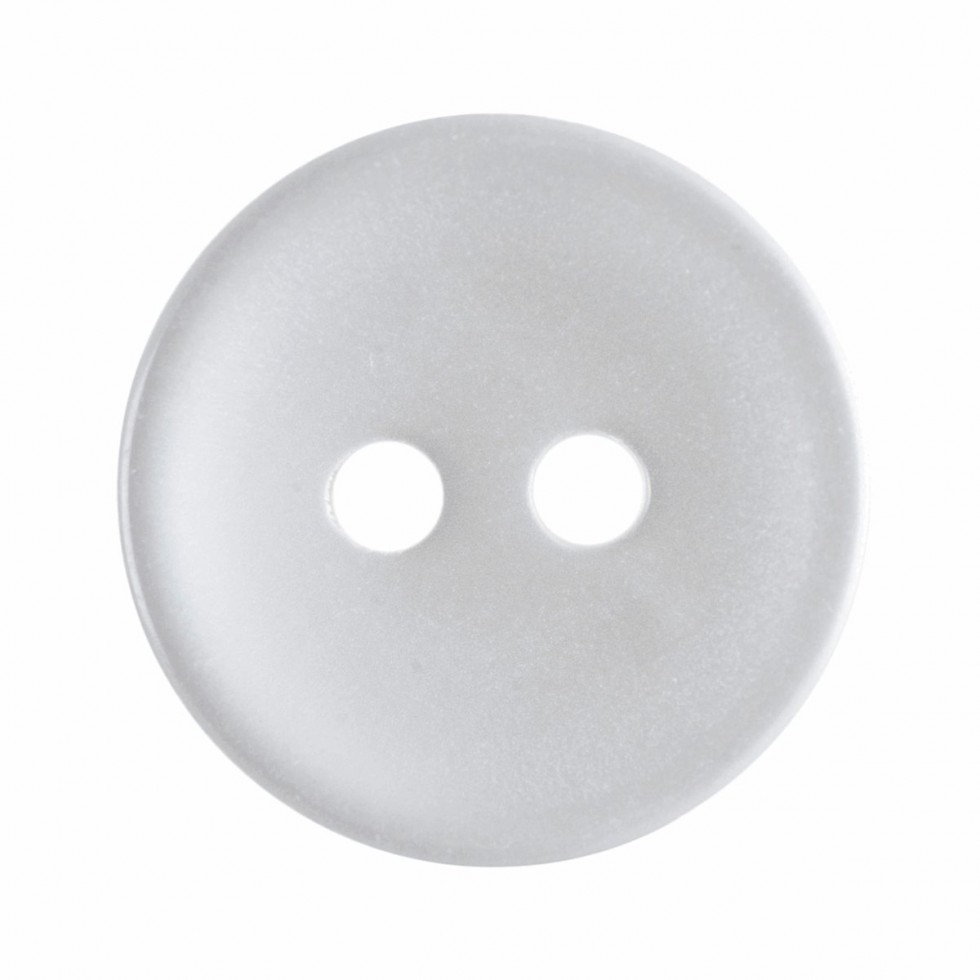 Hemline Round Basic Buttons White