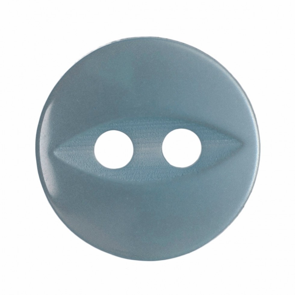 Hemline Round Fish Eye Buttons Sky Blue