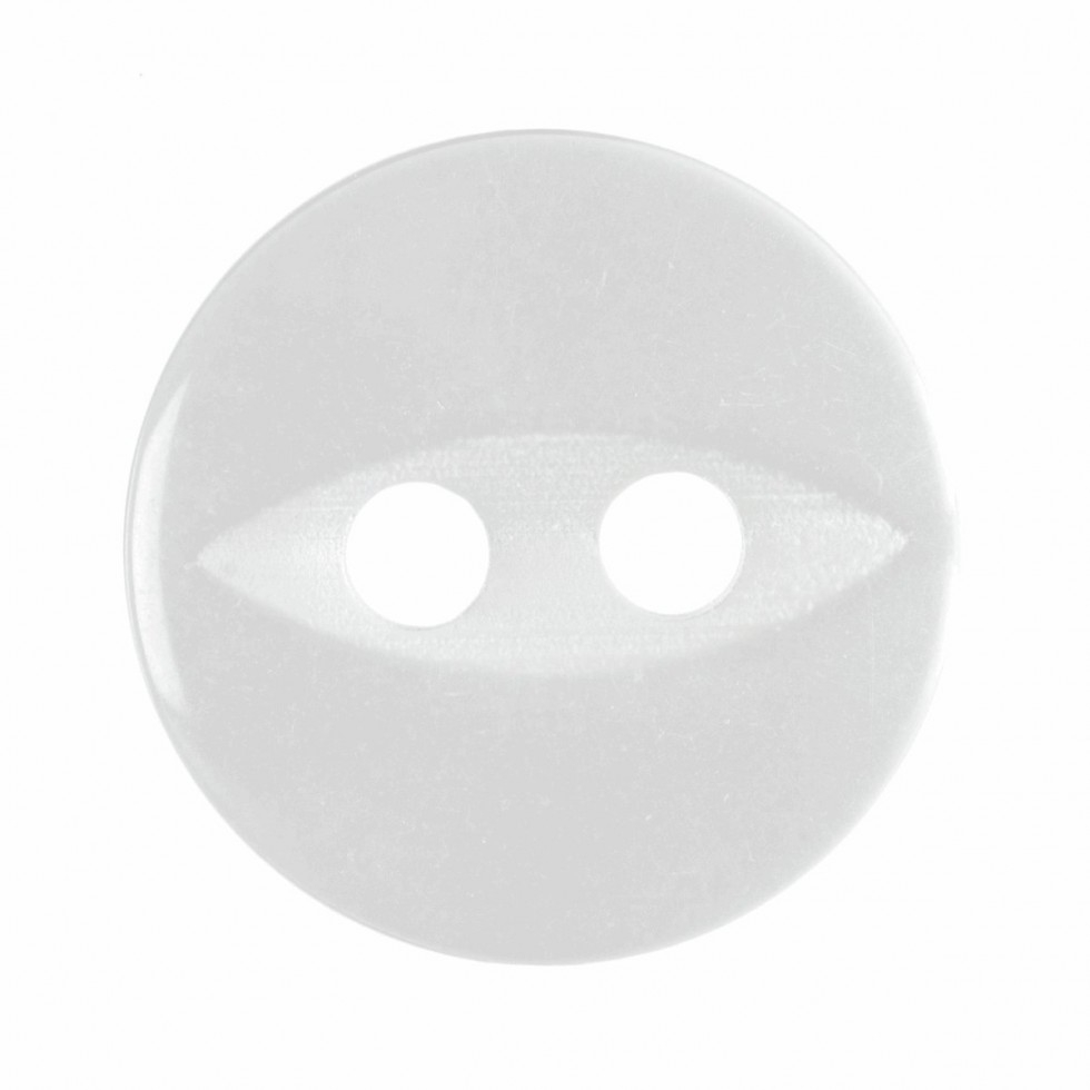 Hemline Round Fish Eye Buttons Clear