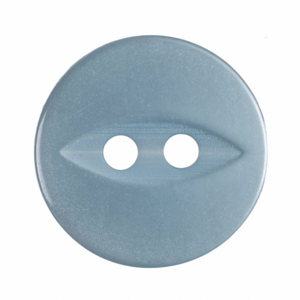 Hemline Round Fish Eye Buttons Sky Blue