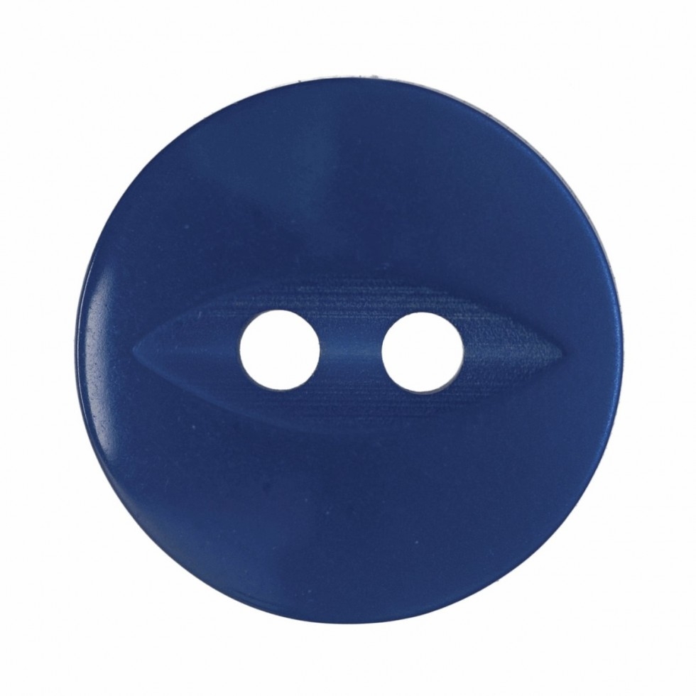 Hemline Round Fish Eye Buttons Royal Blue