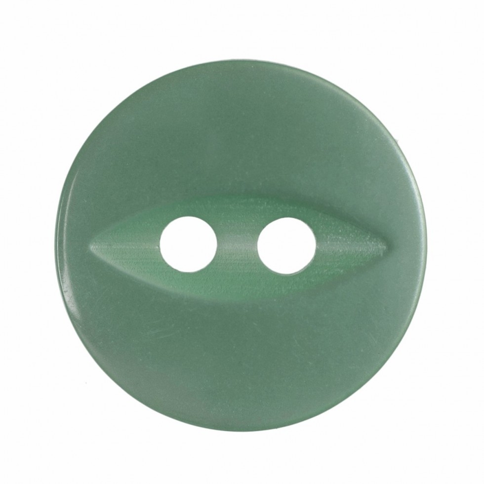 Hemline Round Fish Eye Buttons Turquoise