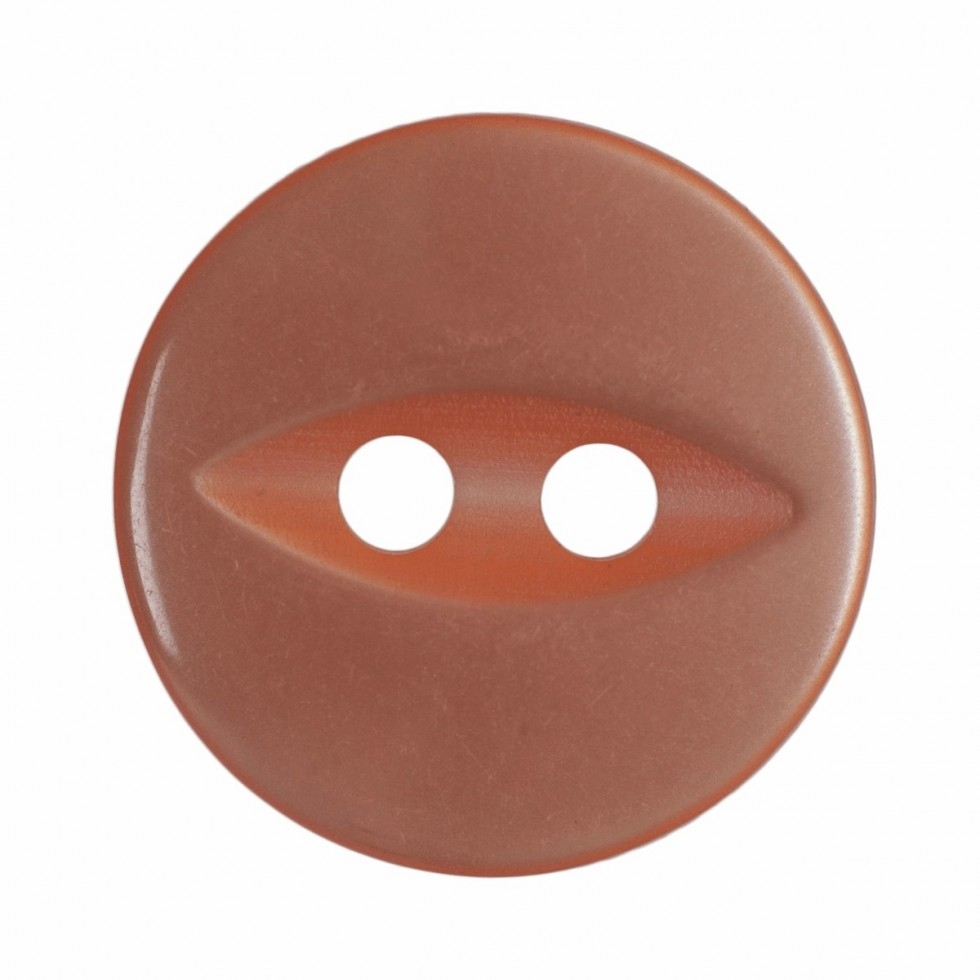 Hemline Round Fish Eye Buttons Orange