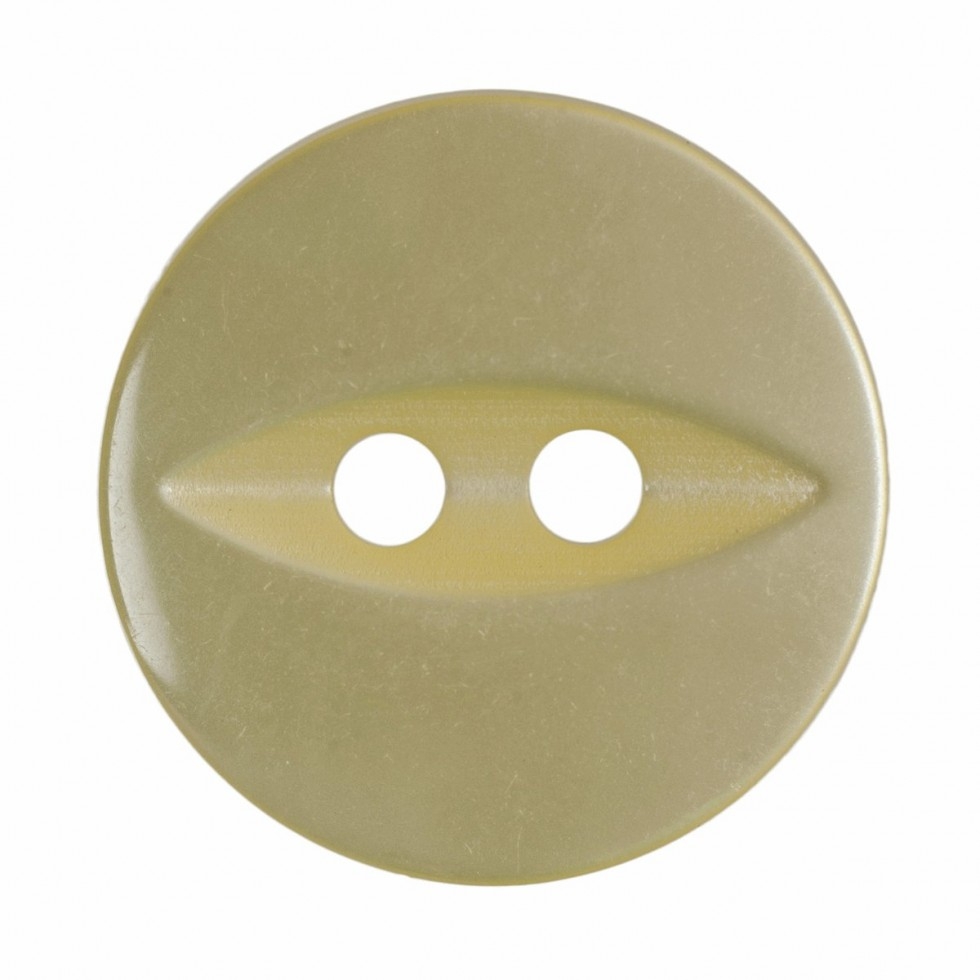 Hemline Round Fish Eye Buttons Yellow