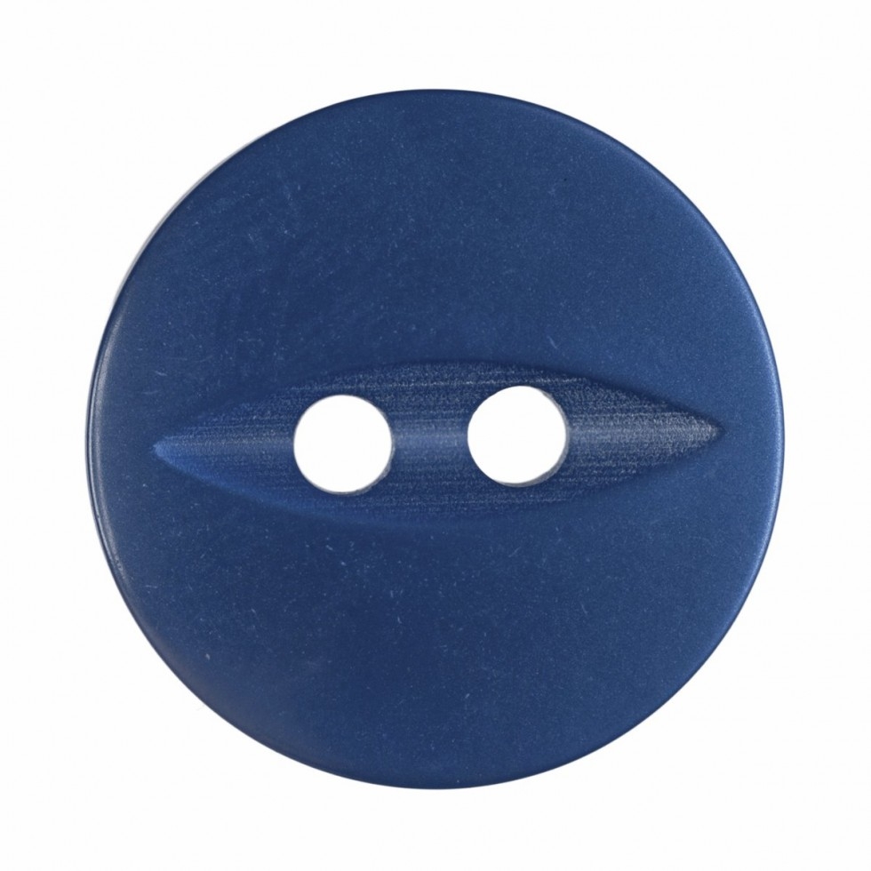 Hemline Round Fish Eye Buttons Royal Blue