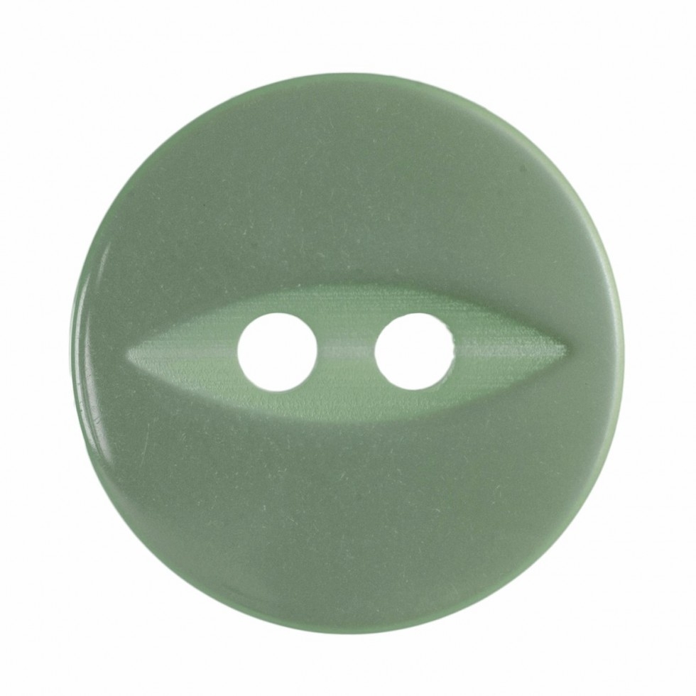 Hemline Round Fish Eye Buttons Lime Green