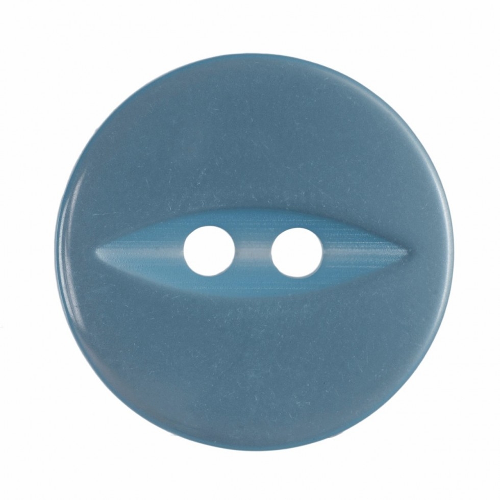 Hemline Round Fish Eye Buttons Sky Blue