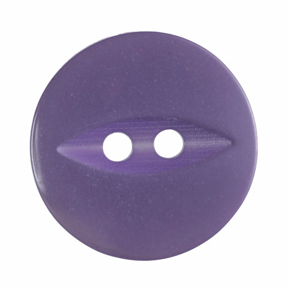 Hemline Round Fish Eye Buttons Lilac