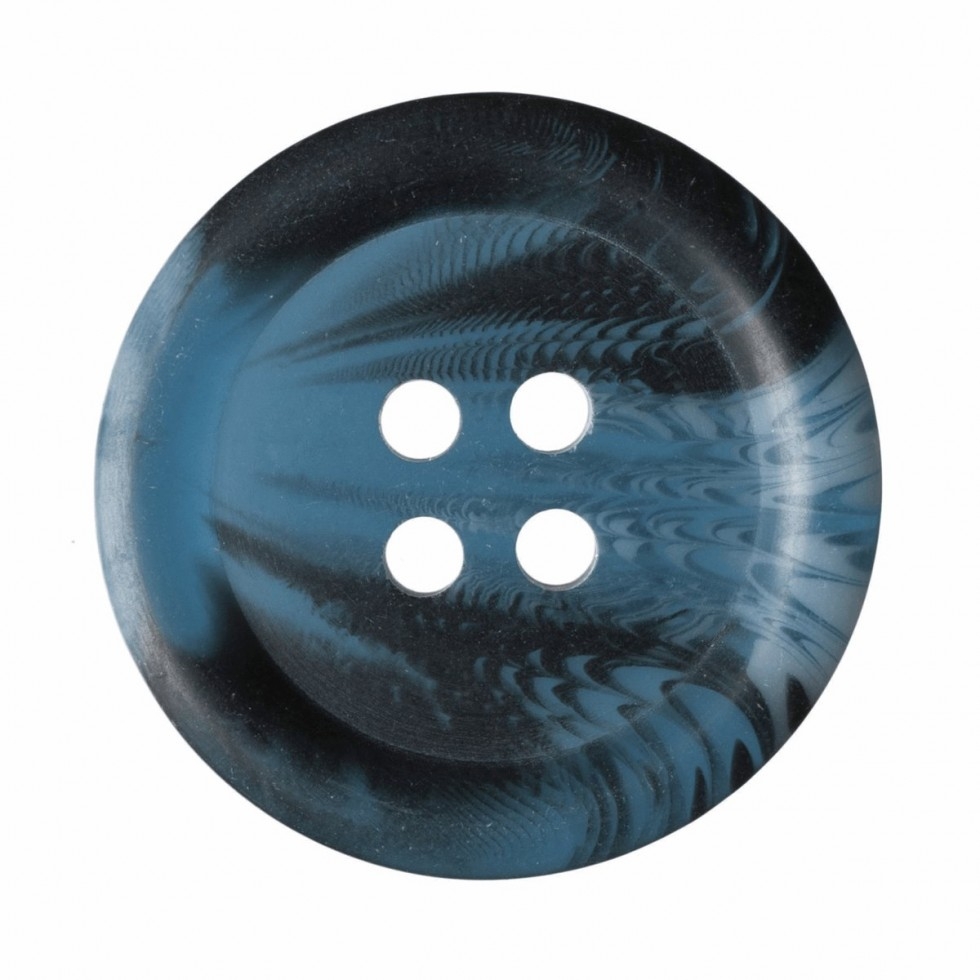 Hemline Tortoise Shell Buttons Blue