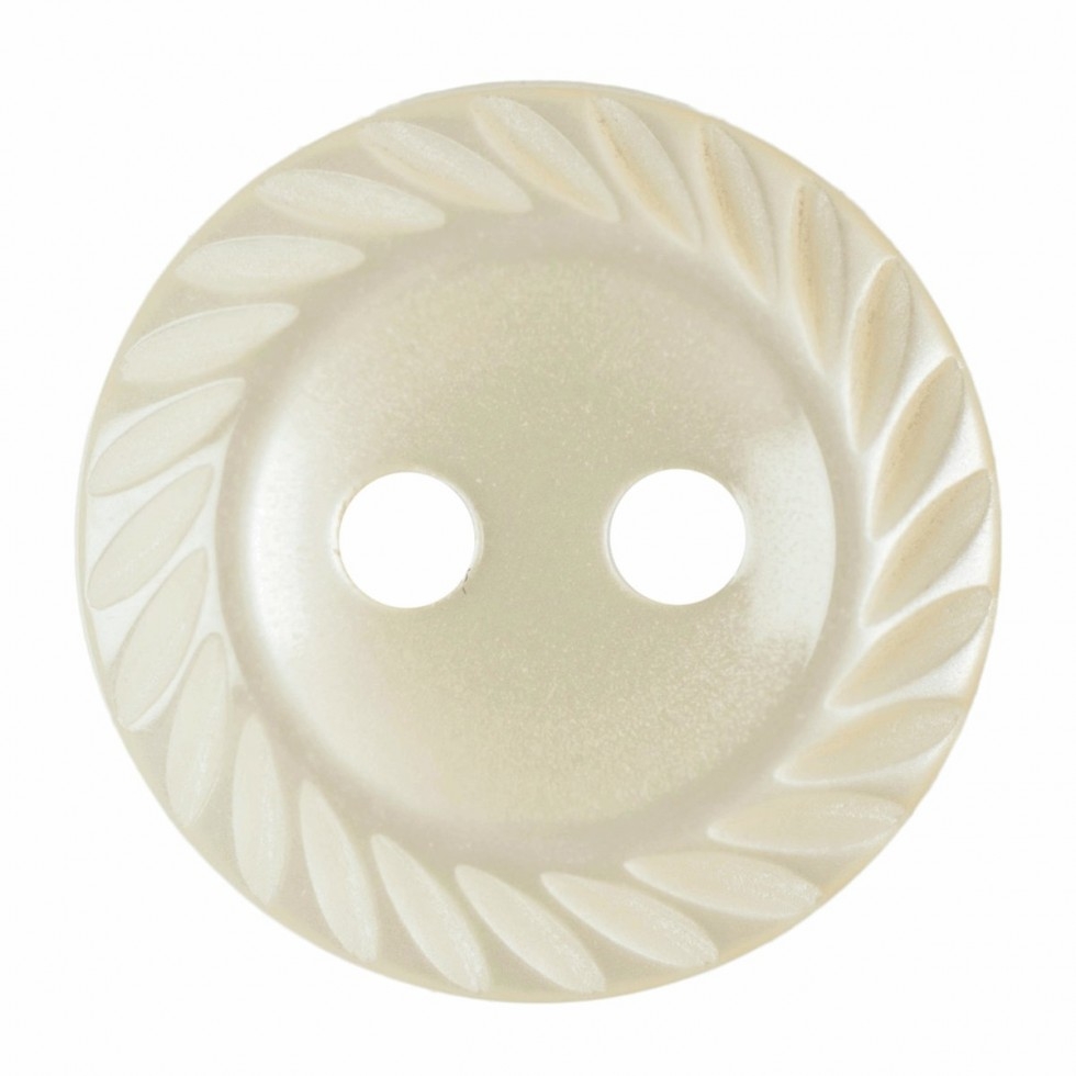 Hemline Round Shirt Buttons Cream