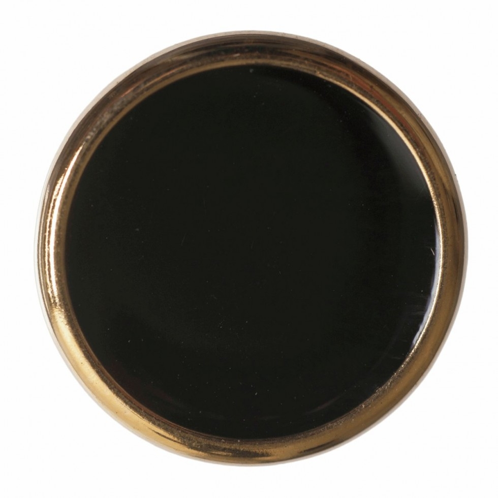 Hemline Round Shank Buttons Black