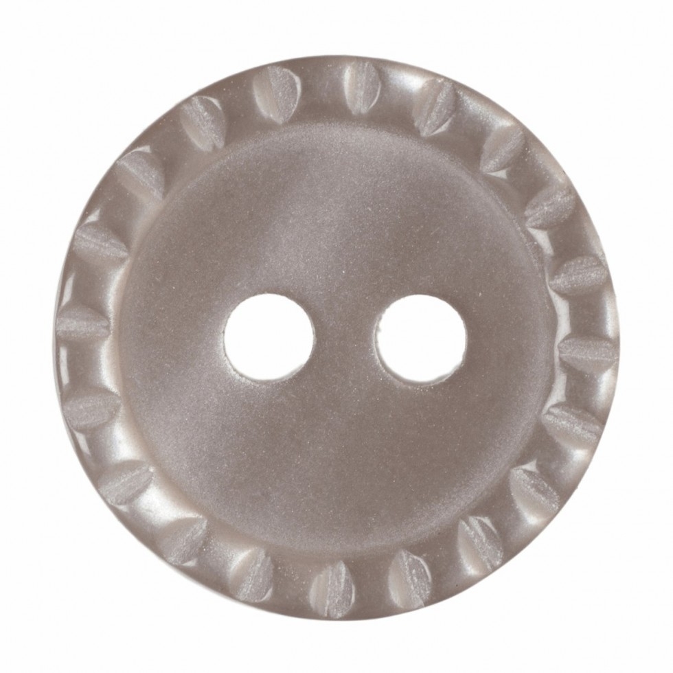Hemline Round Shirt Buttons Brown