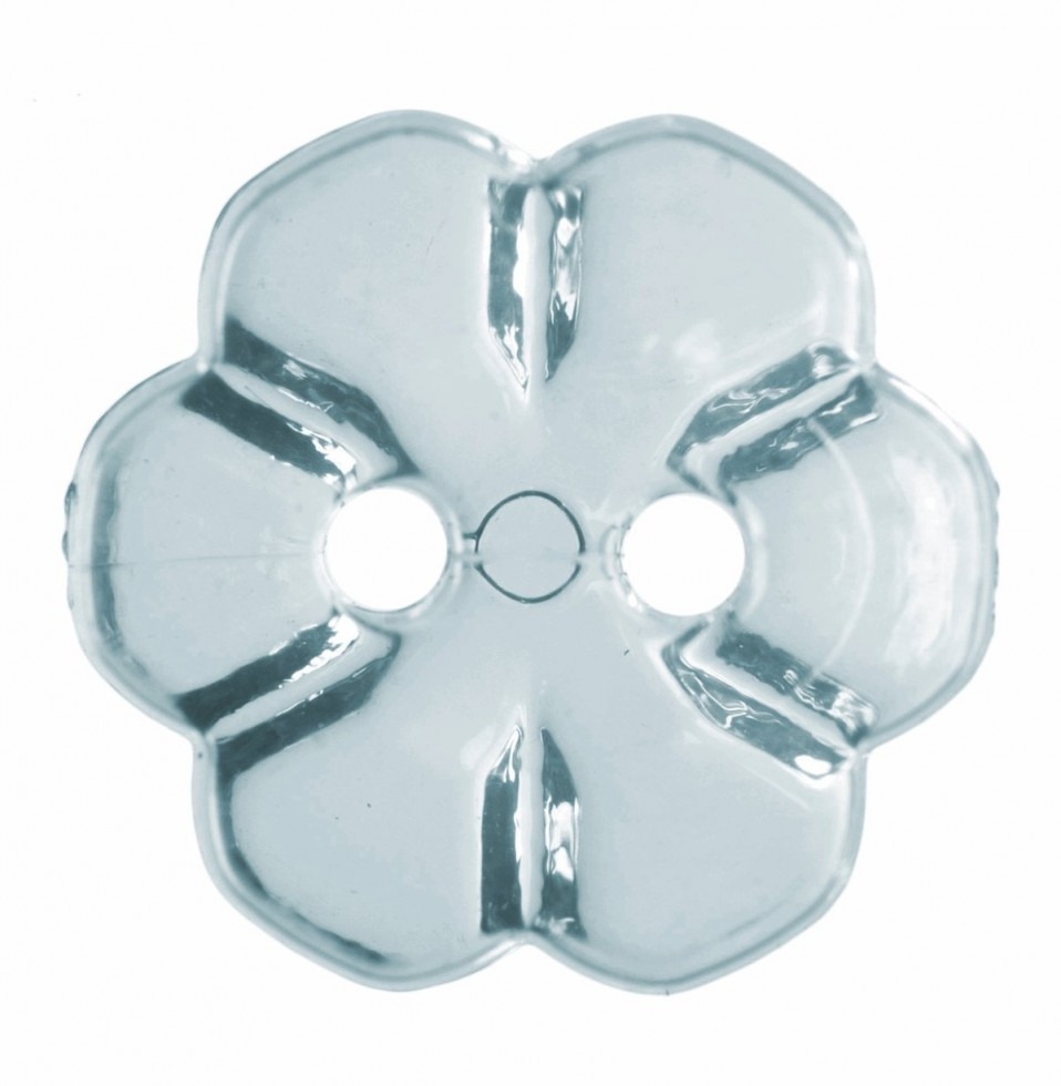 Hemline Plastic Flower Buttons Royal Blue