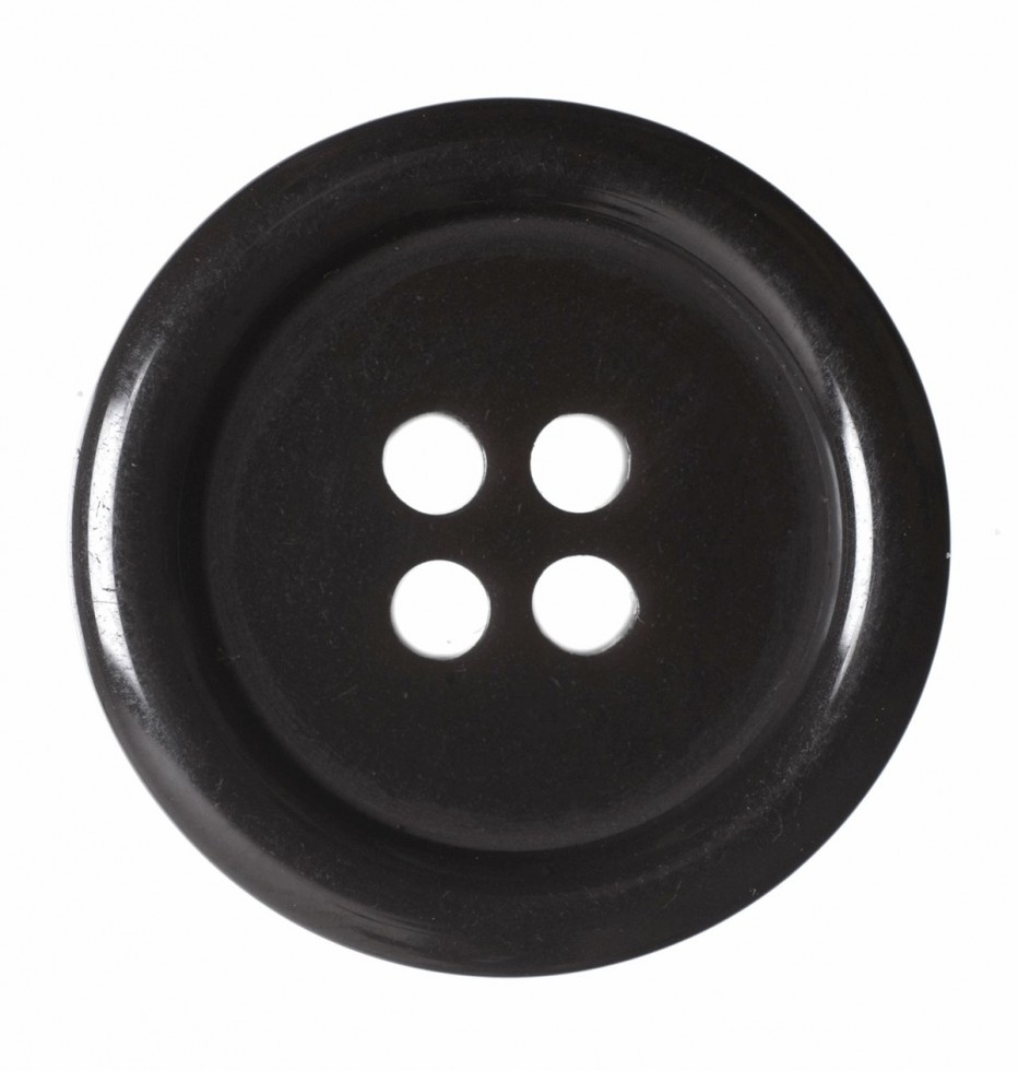 Hemline Round Plastic Buttons Brown