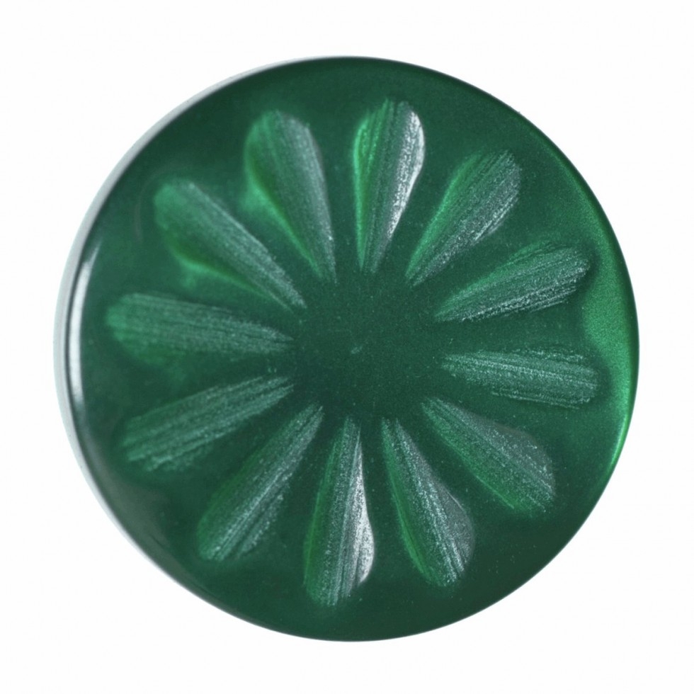 Hemline Round Shank Buttons Emerald