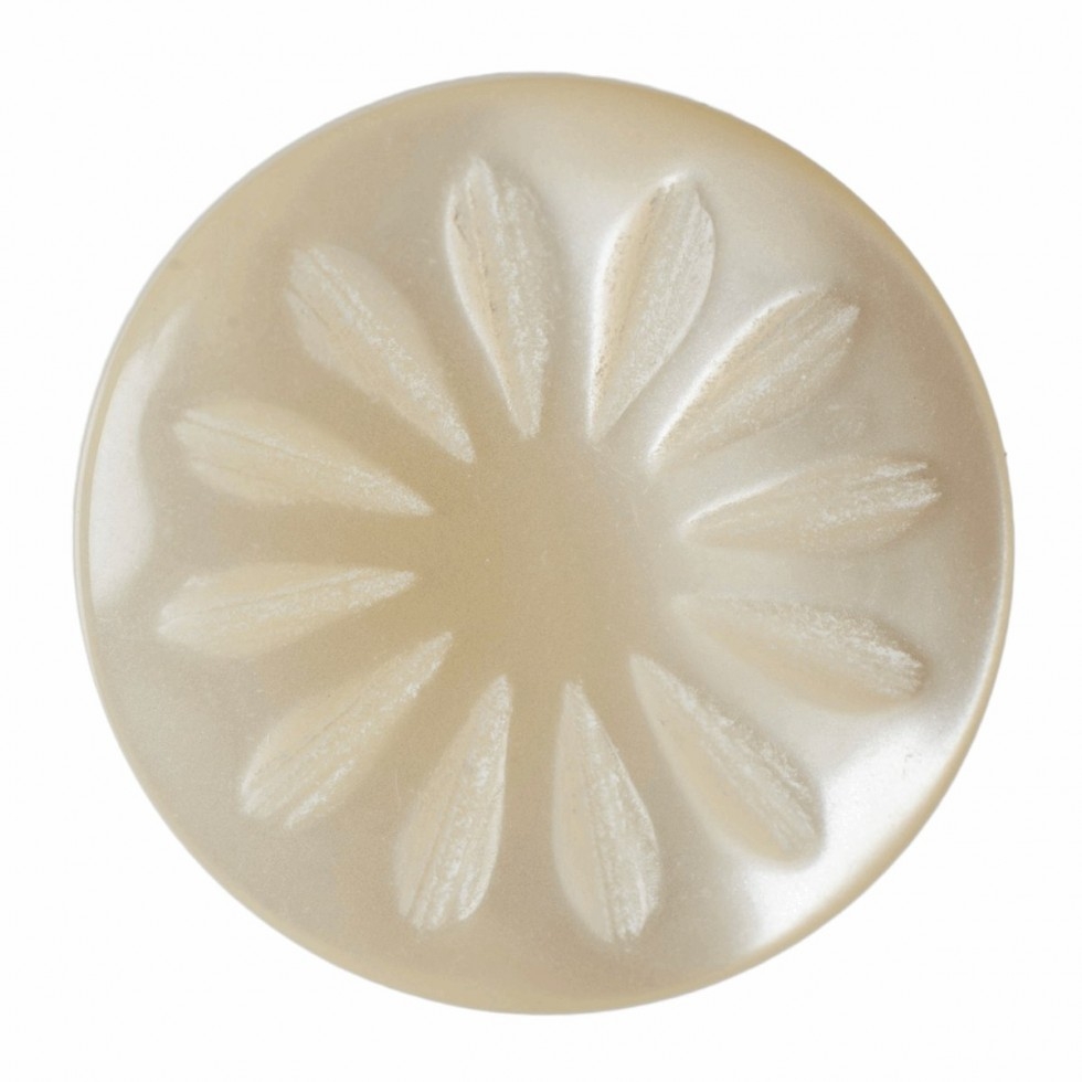 Hemline Round Shank Buttons Cream