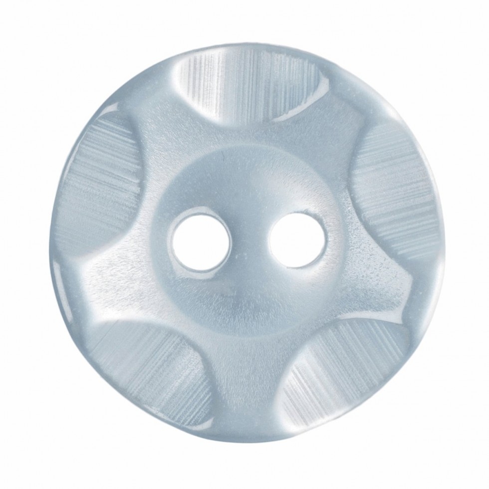 Hemline Round Plastic Buttons Baby Blue
