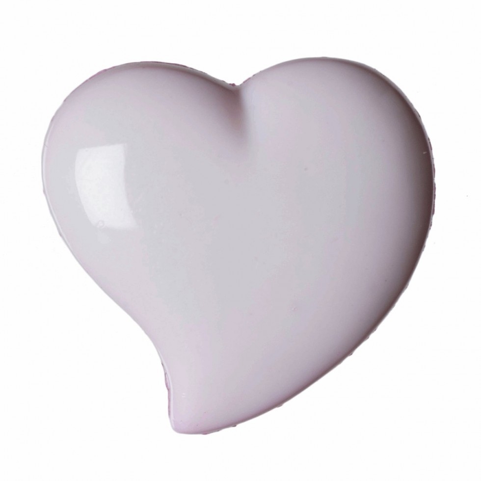 Hemline Plastic Heart Buttons Pink