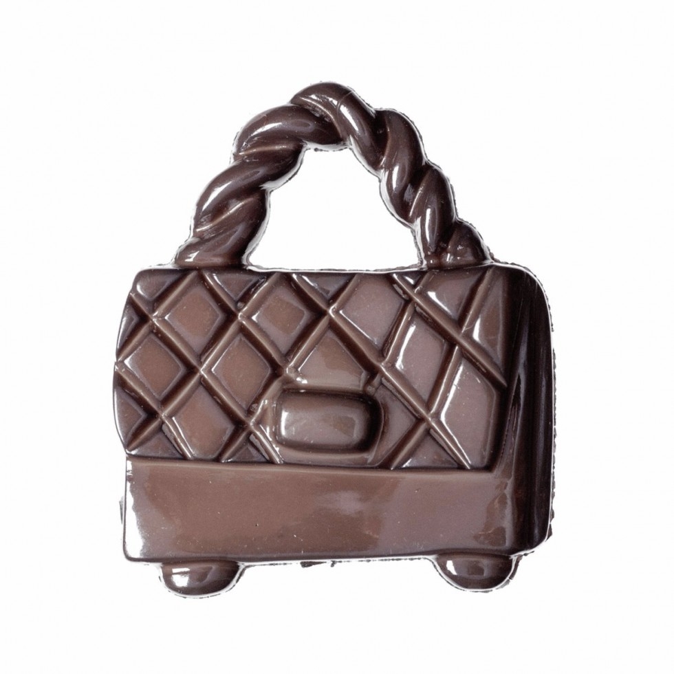 Hemline Handbag Purse Buttons Brown