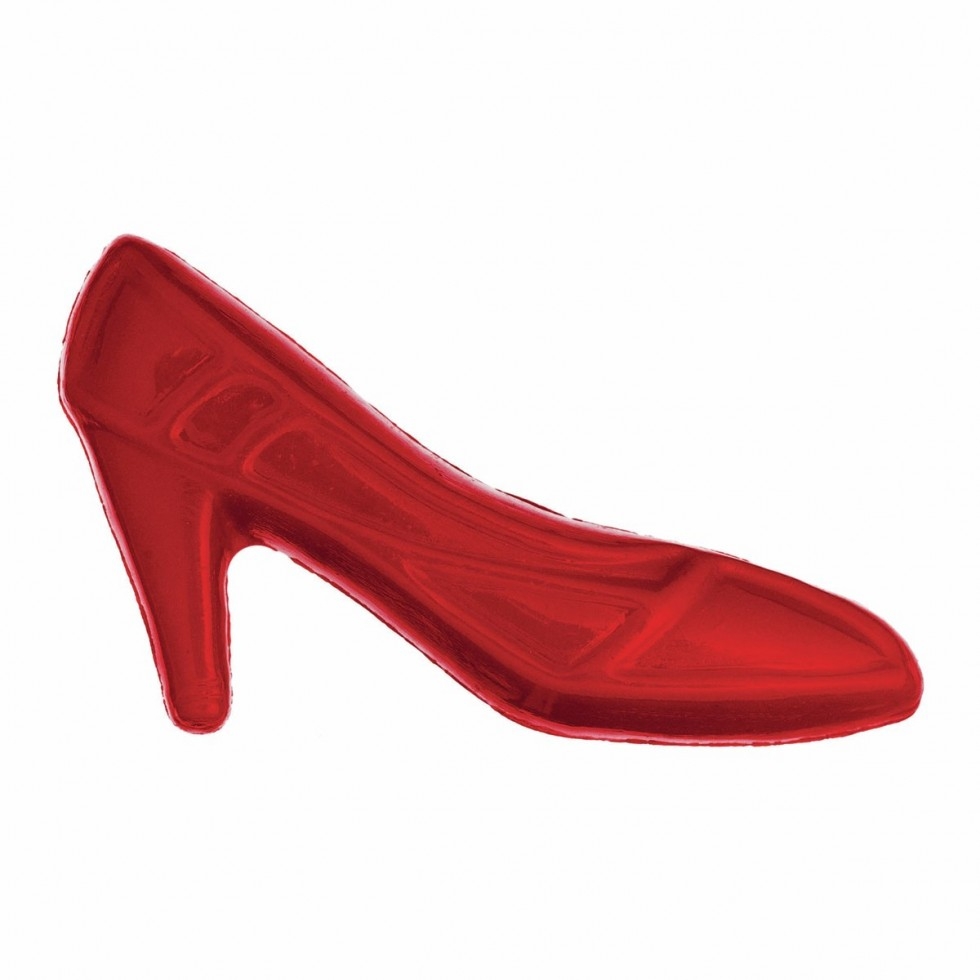 Hemline High Heel Shoe Buttons Red