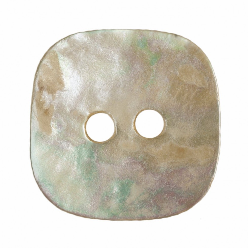 Hemline Square Shell Buttons Cream