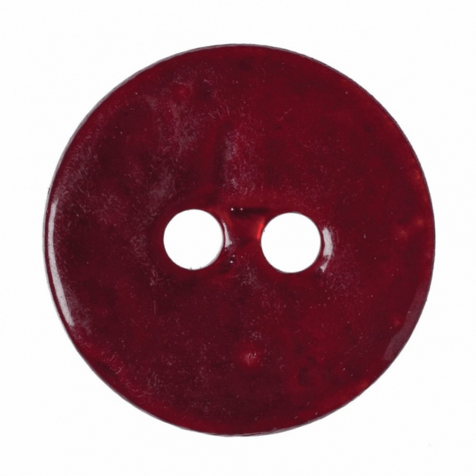 Hemline Round Shell Buttons Red