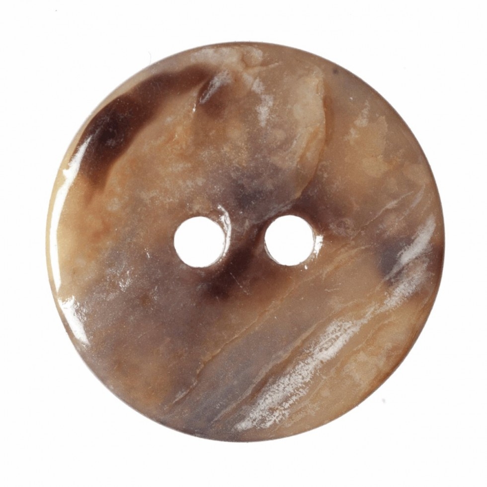 Hemline Round Shell Buttons Natural