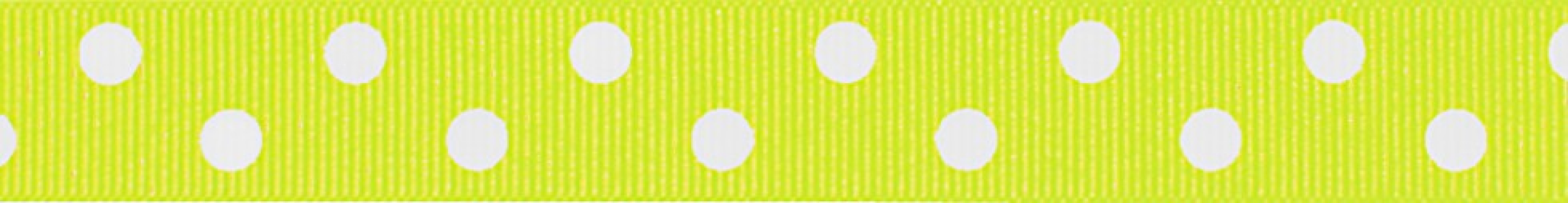 Berisfords Spotty Neon Ribbon Fluorescent Yellow