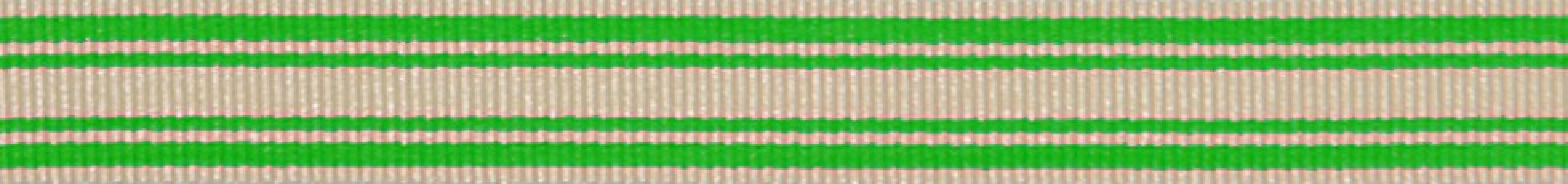 Berisfords Neon Stripe Ribbon Fluorescent Green