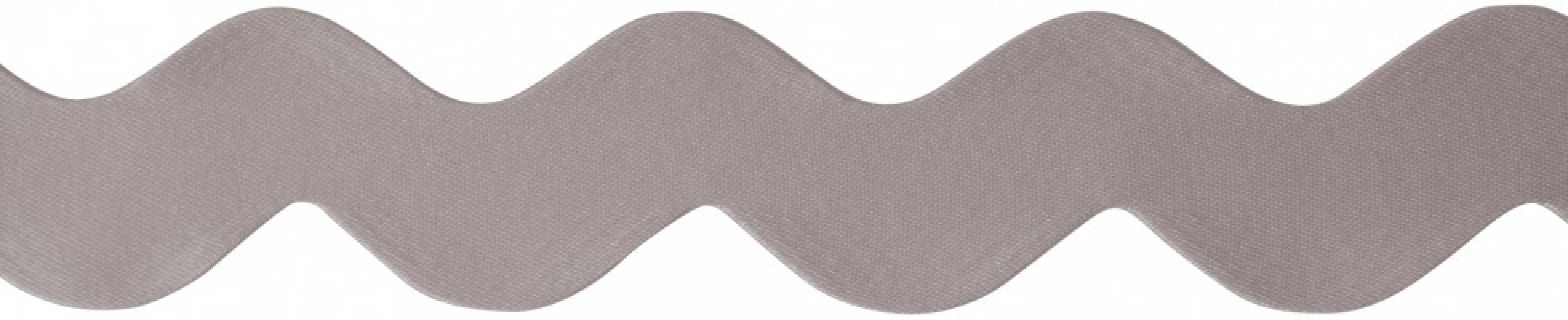 Berisfords Ric Rac Ribbon Silver Grey