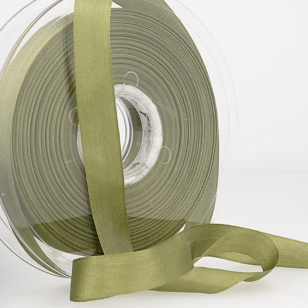 Stephanoise Fine Silk Ribbon Khaki
