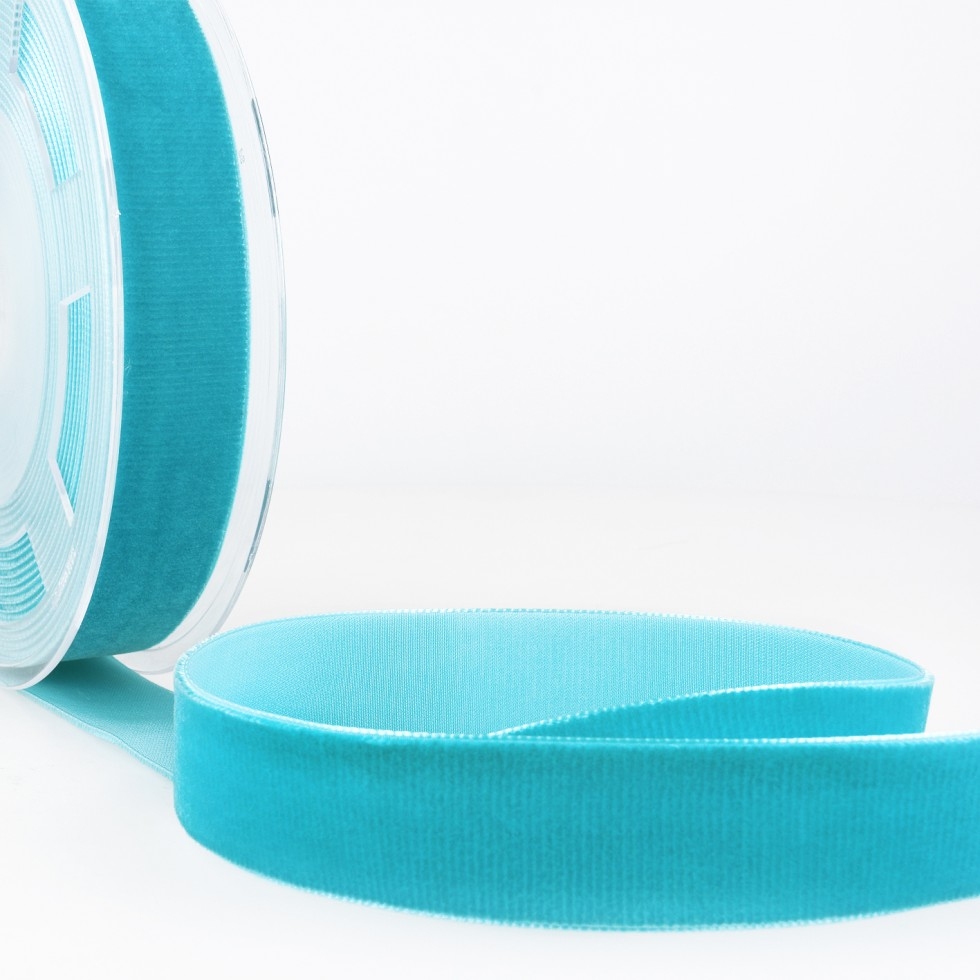 Stephanoise Velvet Ribbon Steel Blue