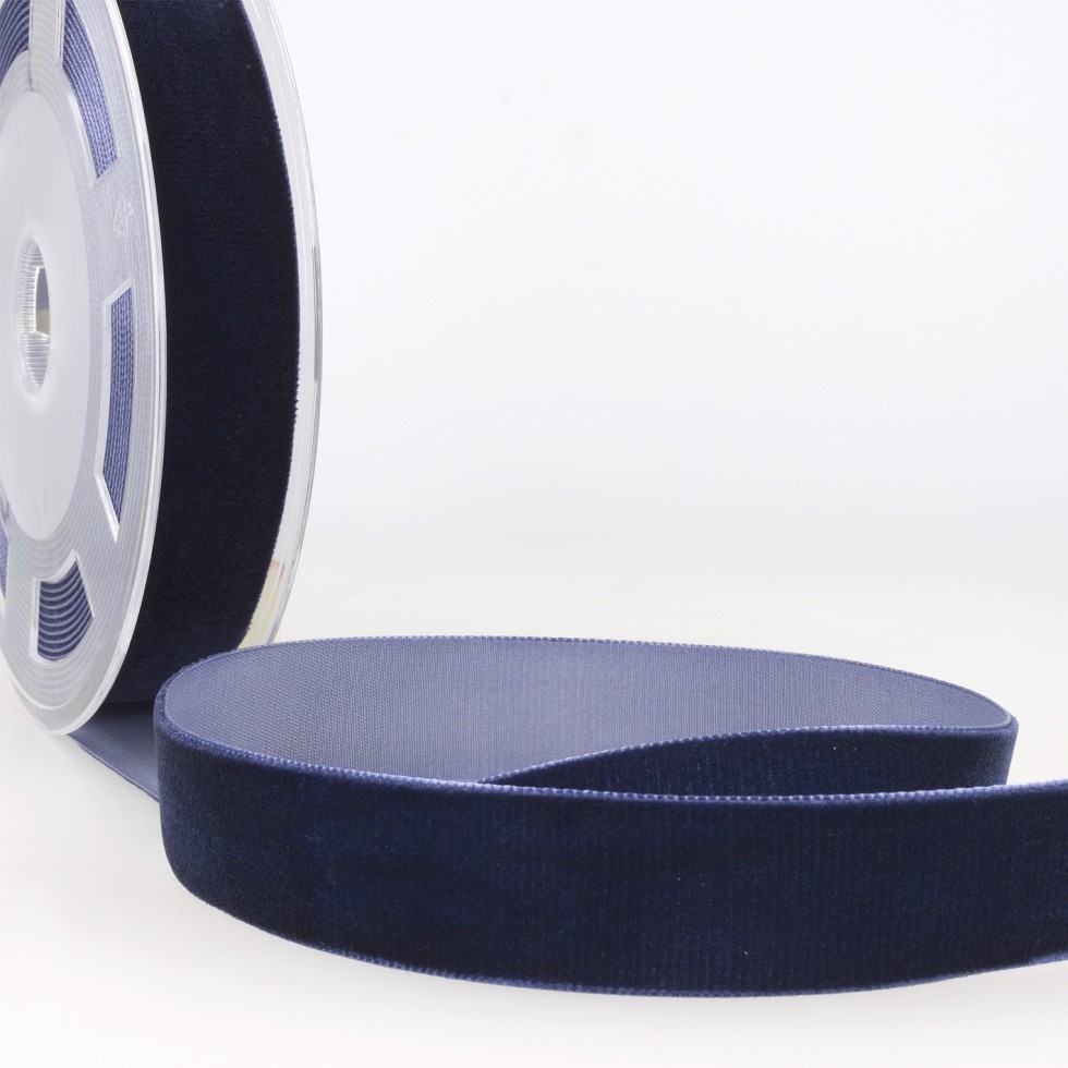 Stephanoise Velvet Ribbon Navy Blue