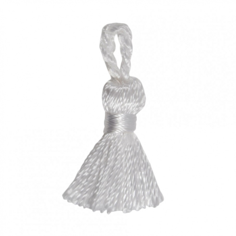 Trimits Small Silky Tassels White