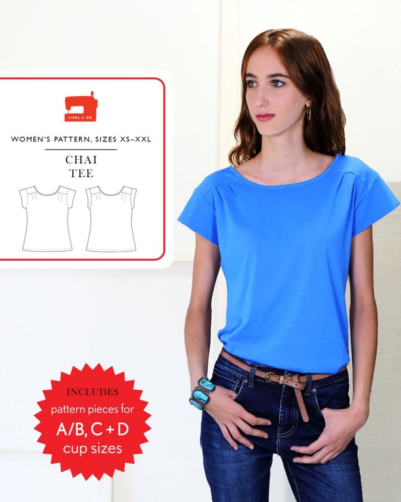 Liesl + Co Paper Sewing Pattern Chai Tee Top