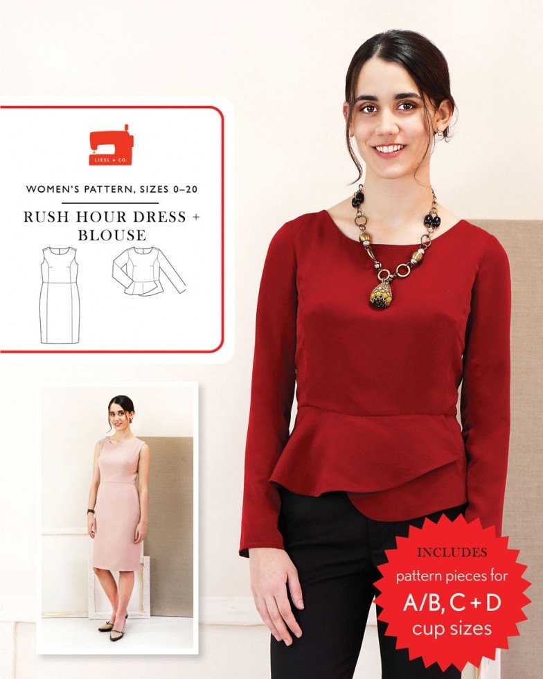 Liesl + Co Paper Sewing Pattern Rush Hour Dress & Blouse