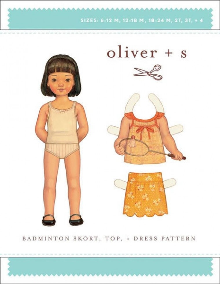 Oliver + S Paper Sewing Pattern Skort, Top & Dress