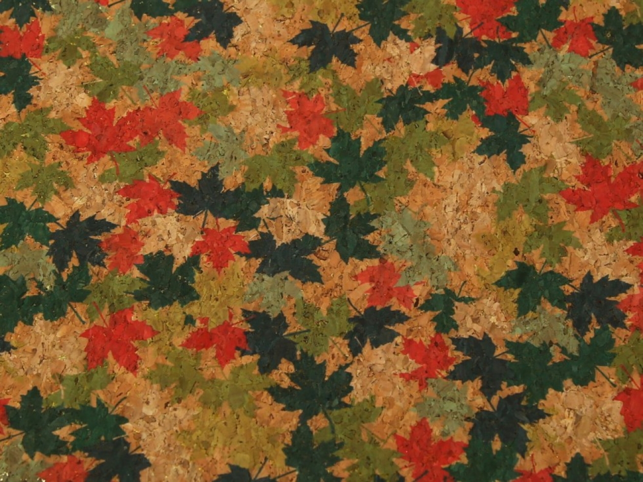 Cork Leather Fabric Red