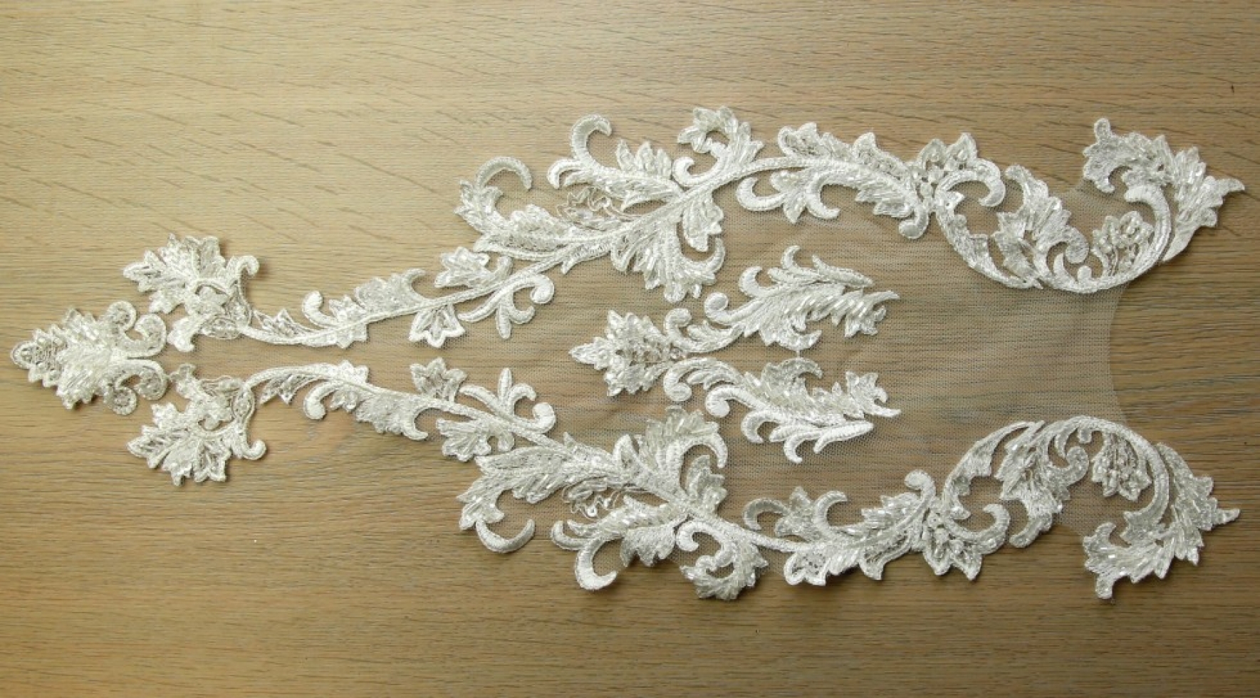 Beaded Lace Appliques Ivory