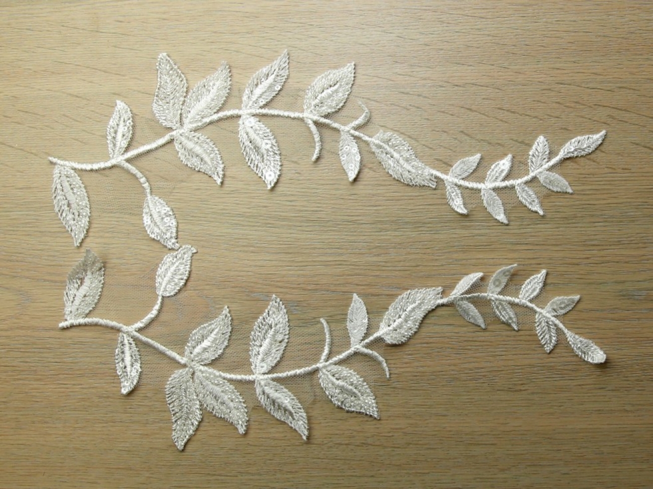 Beaded Lace Appliques Ivory
